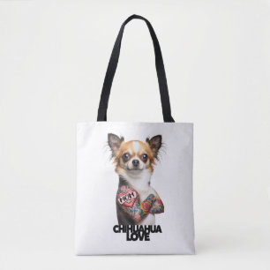 CHIHUAHUA KÄRLEK tatuering konstnär mamma tat bläc Tygkasse