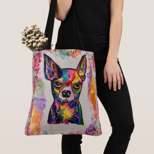 Chihuahua Kärlek Tote Bag Tygkasse (Närbild)