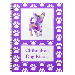 Chihuahua Kisses Cute Hund Silhouette PPY&B Anteckningsbok