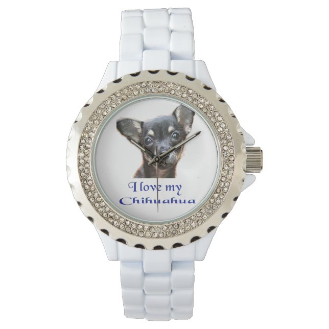 Chihuahua-klockor Armbandsur (Framsida)