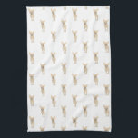 Chihuahua (Kort Haird, Fawn Tan Cream) Kökshandduk<br><div class="desc">En vackert utförlig vattenfärgsillustration av en gräddkrämssluten äpplehead chihuahua som är inställd på smyckesrader. Den här utformningen räcker för att stå ensam biet, men kan också som neutralt! För de sötaste gåvorna lägger du till fler matchande artiklar från samlingen! Om du vill se mer arbete och lära dig mer om...</div>