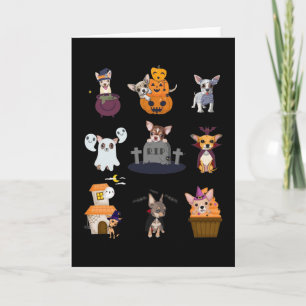 Chihuahua kostym Halloween T-shirt Söt Halloween Kort