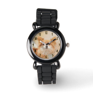 Chihuahua Långfärgad Hund Painting Original Art Armbandsur