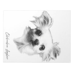 Chihuahua långhårig hund_Hund älskare Anteckningsblock