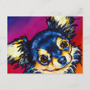 Chihuahua LC svart och tan Vykort
