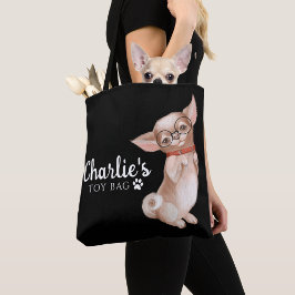 Chihuahua Leksak Tote Bag Tygkasse