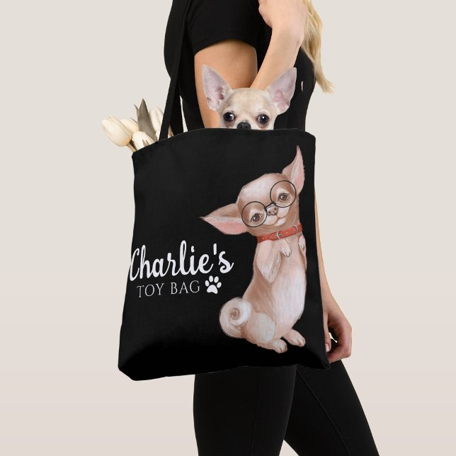 Chihuahua Leksak Tote Bag Tygkasse (Skapare uppladdad)