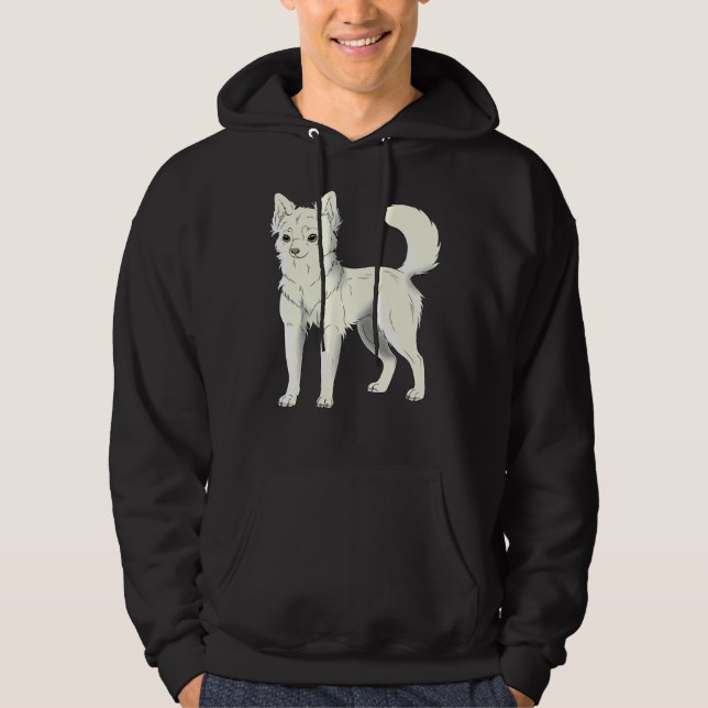 Chihuahua Lh White Hoodie (Framsida)