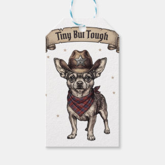 chihuahua, liten men tuff, cowboyhund, västerländs presentetikett