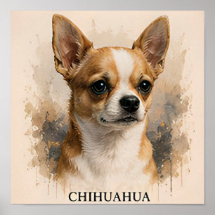 Chihuahua Liten Sällskapshund Porträtt Poster