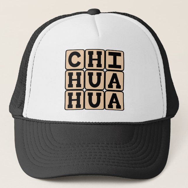 Chihuahua, liten toy hundras truckerkeps (Framsida)