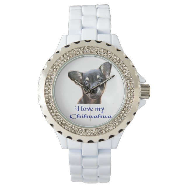 Chihuahua-livmodern Armbandsur (Framsida)