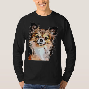 Chihuahua Long Jacka Tri Färg T Shirt