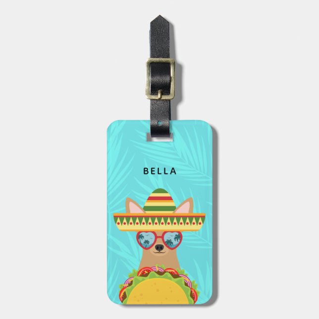 Chihuahua Luggage Tags Bagagebricka (Vertikal Framsida)