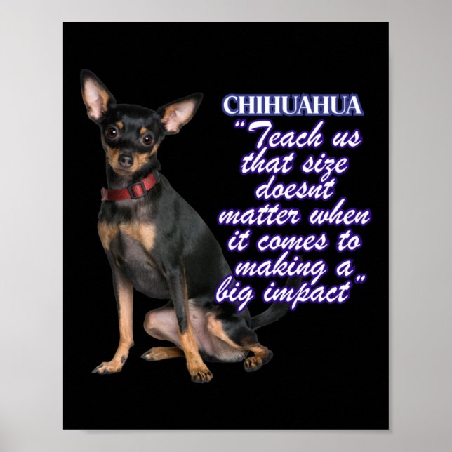 Chihuahua lurar oss att Storlekt när det kommer Poster (Framsidan)
