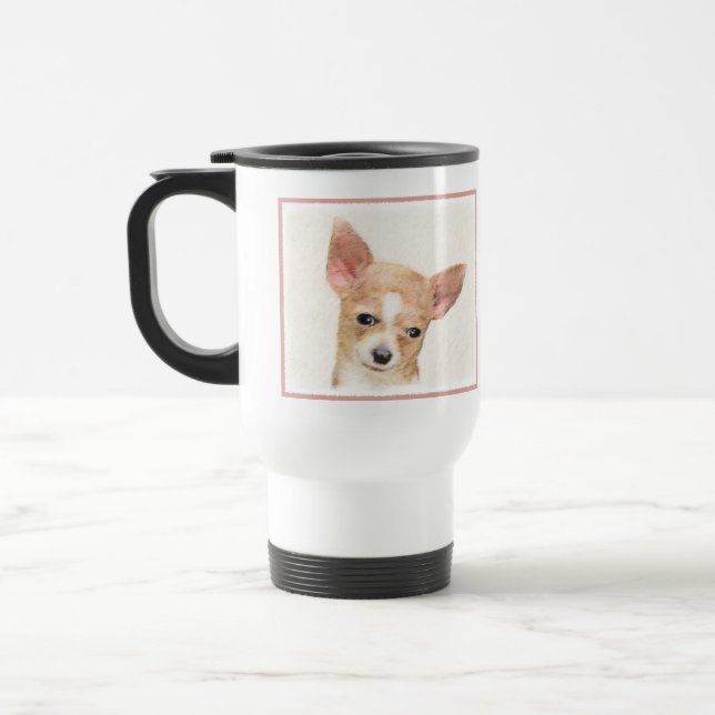 Chihuahua-målning - Cute Original Hund Art Resemugg (Vänster)