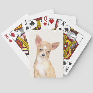 Chihuahua-målning - Cute Original Hund Art Spelkort