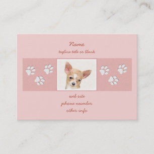 Chihuahua-målning - Cute Original Hund Art Visitkort
