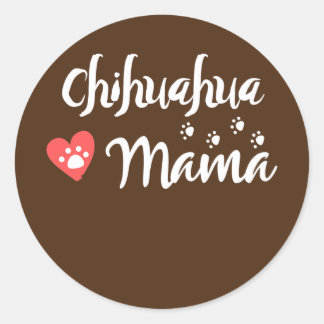 Chihuahua Mama Chihuahua Mom Dog Lover Heart Runt Klistermärke