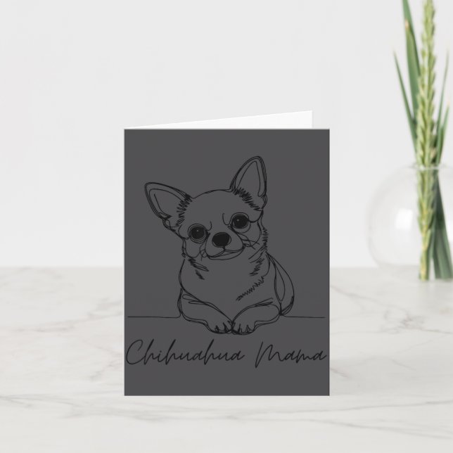 Chihuahua Mama Short Haired Chihuahua Mom Cute Dog Kort (Framsida)