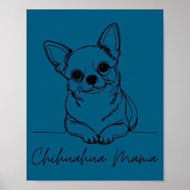 Chihuahua Mama Short Haired Chihuahua Mom Cute Dog Poster (Framsidan)