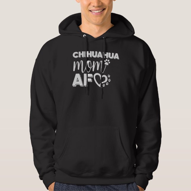 Chihuahua Mamma Af Hoodie (Framsida)