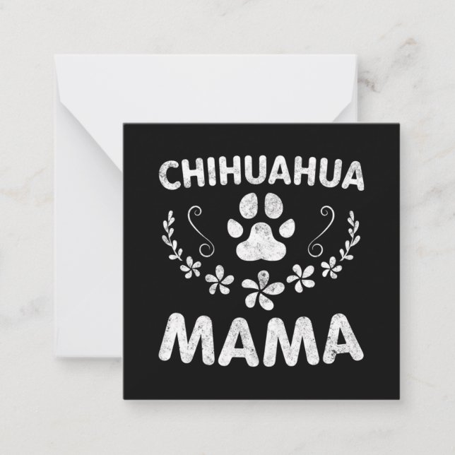 Chihuahua Mamma Anteckningskort (Framsida)