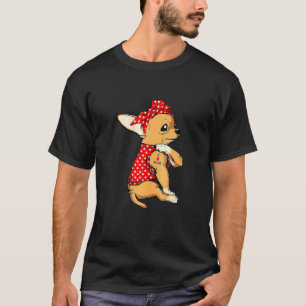 Chihuahua Mamma Bandana Cute I Kärlek Mamma Tattoo T Shirt