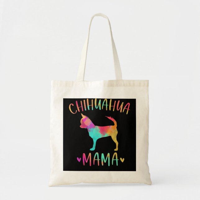 Chihuahua Mamma Colorful Chi-Chi Gifts Hund Mamma Tygkasse (Framsidan)