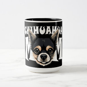 Chihuahua Mamma Cute Chihuahua Momma Puppy Hund Två-Tonad Mugg