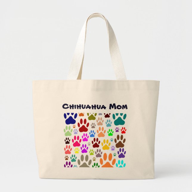Chihuahua Mamma Hund Tass avtryck Jumbo Tygkasse (Framsidan)
