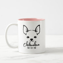 Chihuahua Mamma-kaffe Mugg med Chihuahua Ansikte