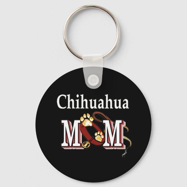 chihuahua mamma Keychain Nyckelring (Framsida)