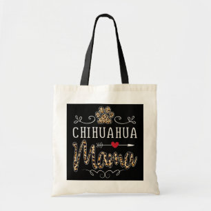 Chihuahua Mamma Leopard Skriv ut Rolig hund Mamma Tygkasse