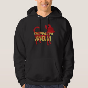 Chihuahua Mamma Retro Distress Stil Hoodie