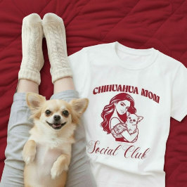 Chihuahua Mamma Social Klubb Line Art Hundägare Gi T Shirt