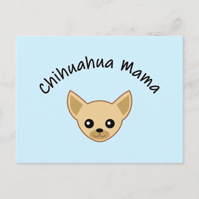 Chihuahua mamma vykort (Framsida)