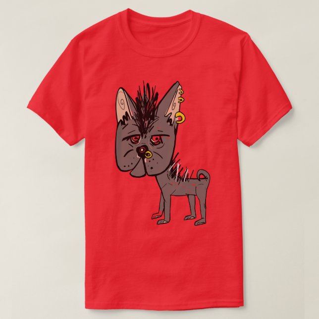 Chihuahua med Piercings T Shirt (Design framsida)
