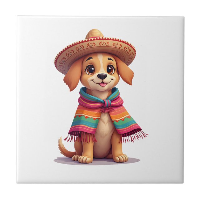 Chihuahua  Mexico  Cinco de Mayo  Funny Dog  (1) Kakelplatta (Framsidan)