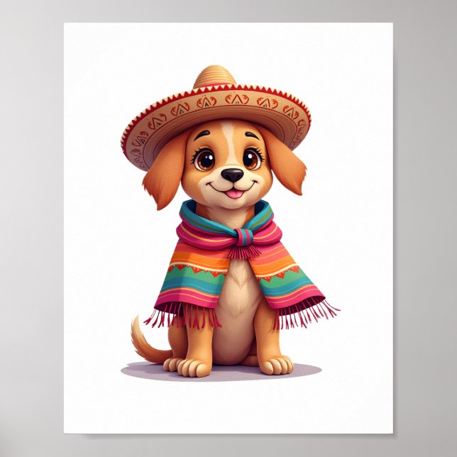 Chihuahua  Mexico  Cinco de Mayo  Funny Dog  (1) Poster (Framsidan)