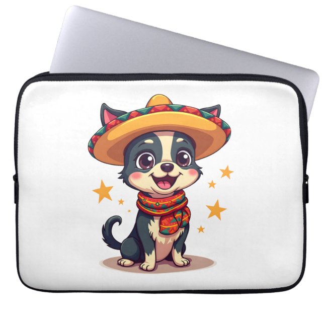 Chihuahua  Mexico  Cinco de Mayo  Funny Dog  Copy Laptop Fodral (Framsidan)