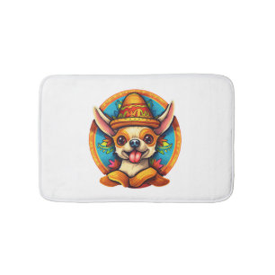 Chihuahua Mexico Cinco de Mayo Rolig hund Badrumsmatta