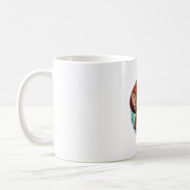 Chihuahua Mexico Cinco de Mayo Rolig hund Kaffemugg (Vänster)