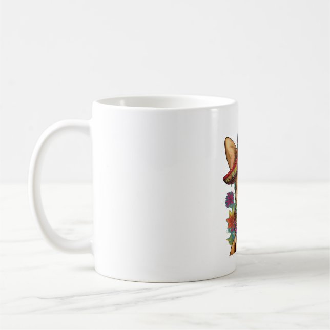Chihuahua Mexico Cinco de Mayo Rolig hund Kaffemugg (Vänster)