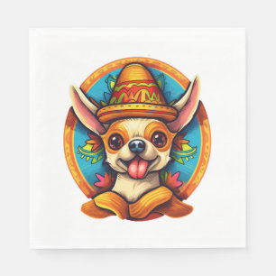 Chihuahua Mexico Cinco de Mayo Rolig hund Pappersservett