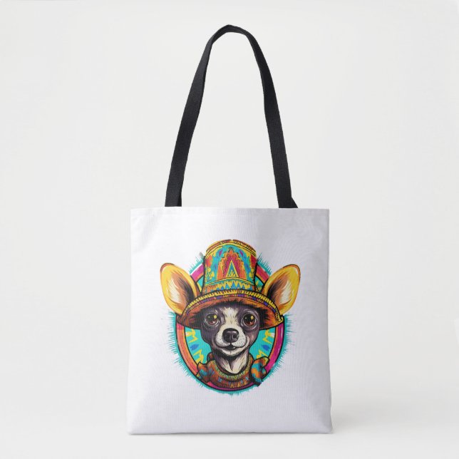 Chihuahua Mexico Cinco de Mayo Rolig hund Tygkasse (Framsida)