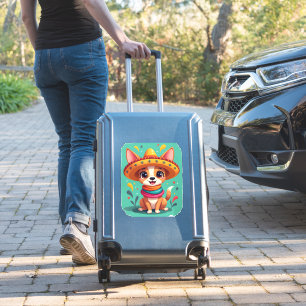 Chihuahua Mexiko  Cinco de Mayo  Rolig Hund   (2) Klistermärken