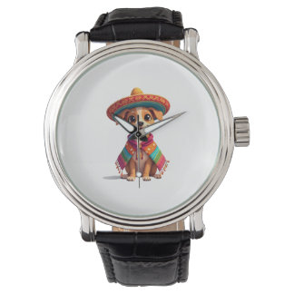 Chihuahua Mexiko Cinco de Mayo Rolig Hund (4) Armbandsur