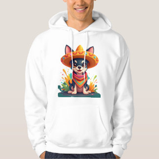 Chihuahua Mexiko Cinco de Mayo Rolig Hund (5) Hoodie