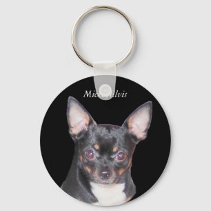 Chihuahua MickeyElvis Keychain Nyckelring